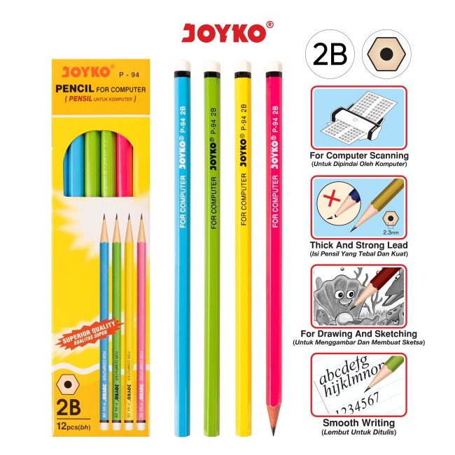 Joyko Pensil P-94 2B (Warna) (Lsn)