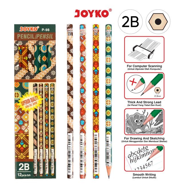 Joyko Pensil P-98-2B (Batik) (Lsn)