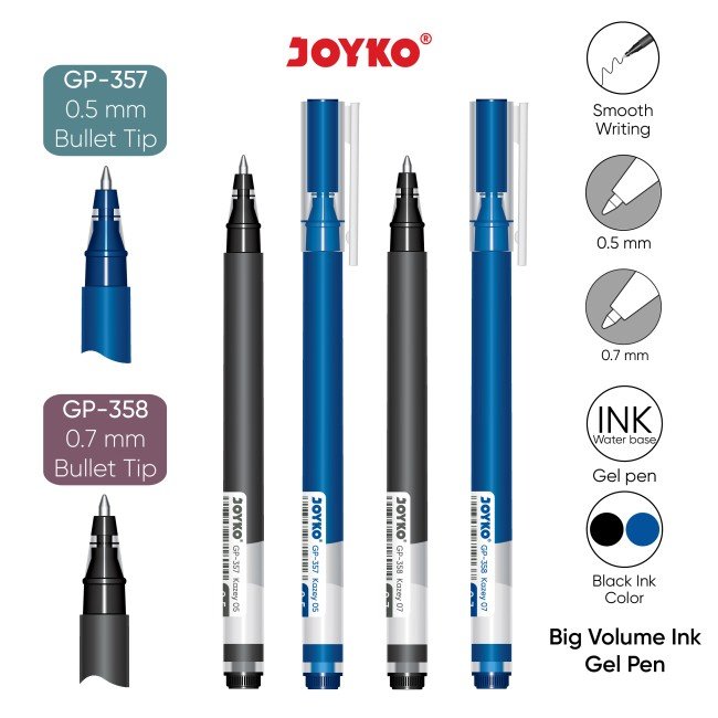 Joyko Gelpen Gp-357-05 Kazey Hitam/Bru (Lsn)
