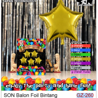 Balon Gz-260 Star 18 Inch (Isi 5)