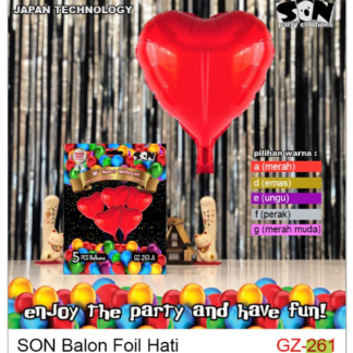Balon Gz-261 Heart 18 Inch (Isi 5)