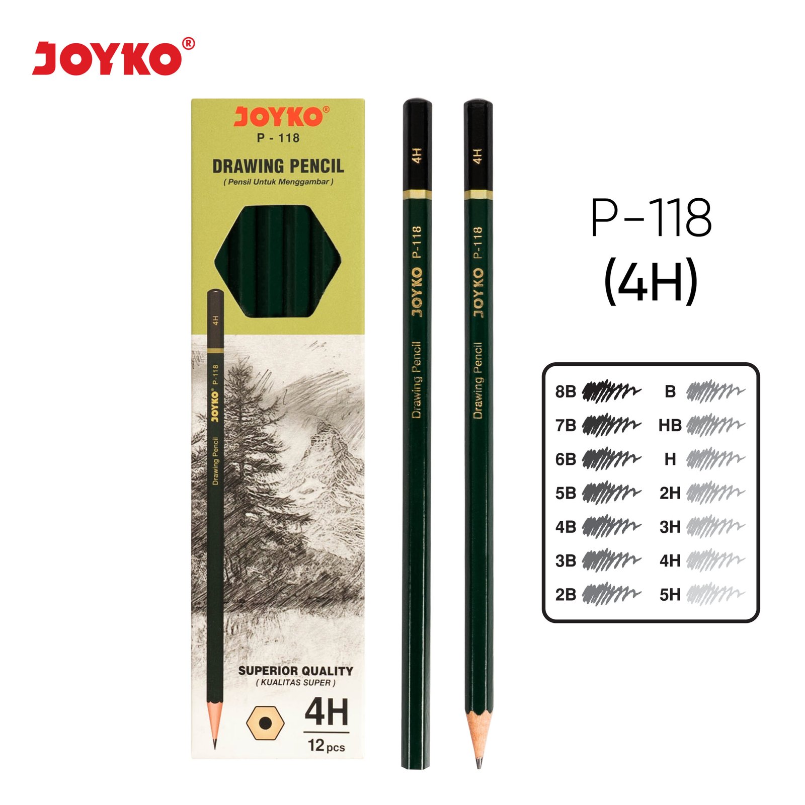 Joyko Pensil P-118-4H (Lsn)