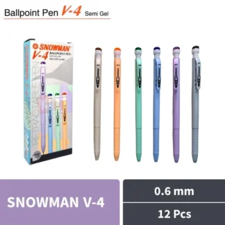 Snowman Ballpoint Pen V-4 Hitam (Lsn)