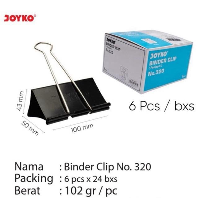 Joyko Binder Clips 320 (10,5x15,3cm)
