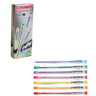 Snowman Ballpoint Pen V-6 Hitam (Lsn)