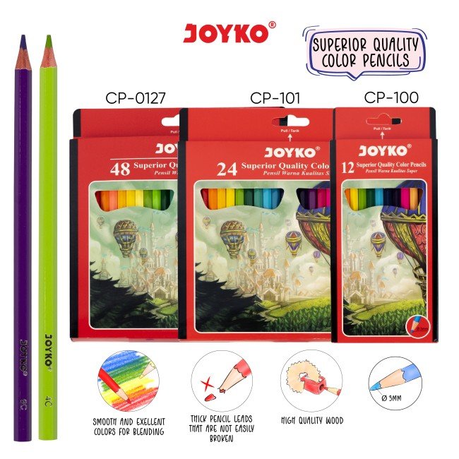 Joyko Pensil Warna Cp-100 (12 Warna)