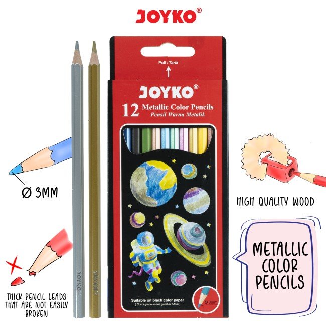 Joyko Pensil Warna Cp-123M (12 Warna)